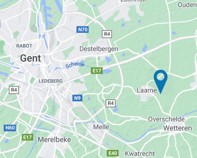 Kaart met ligging van Venico in Laarne